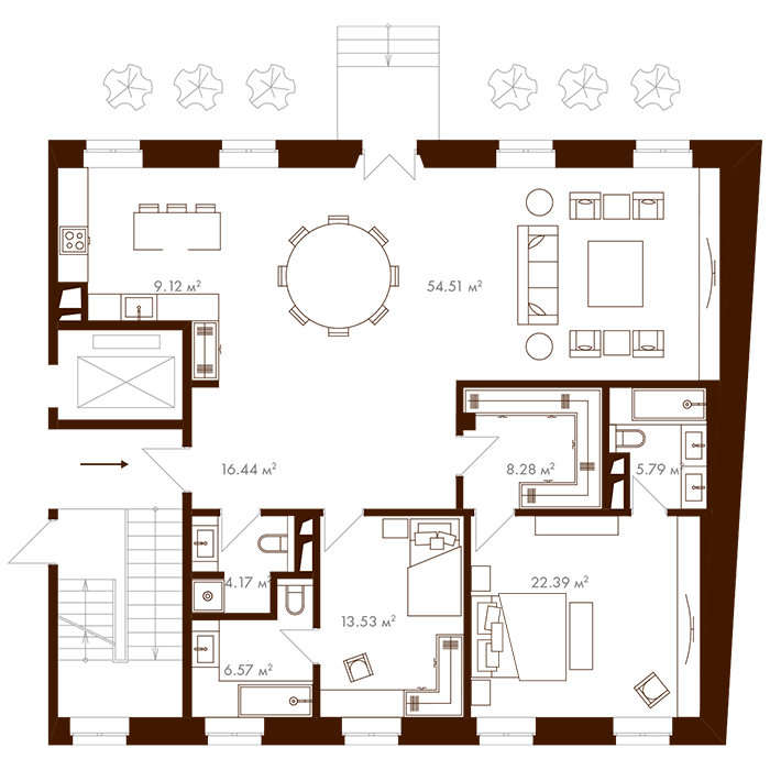 КВАРТИРЫ С 2 СПАЛЬНЯМИ